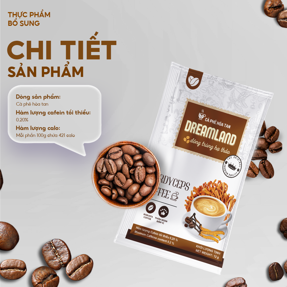 CÀ PHÊ HÒA TAN DREAMLAND ĐÔNG TRÙNG HẠ THẢO - Ảnh 3