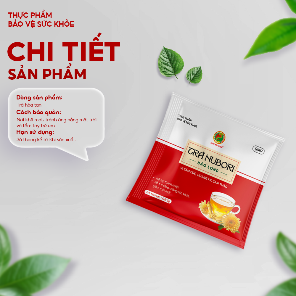 Trà Nubori Bảo Long vị Sâm cúc, Hoàng kỳ, Cam thảo - Ảnh 4