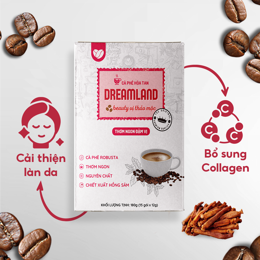 CÀ PHÊ HOÀ TAN DREAMLAND BEAUTY VỊ THẢO MỘC - Ảnh 7