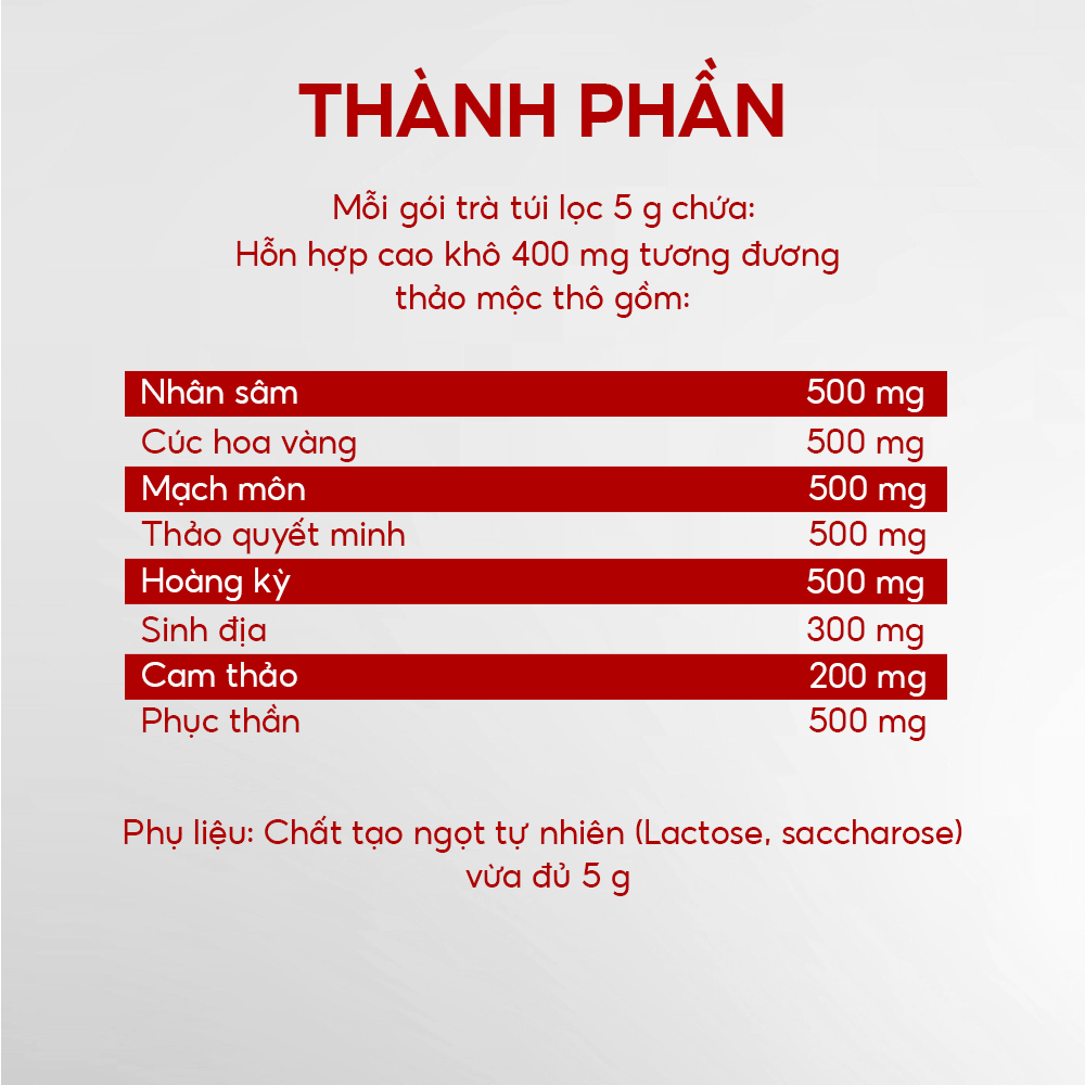 Trà Nubori Bảo Long vị Sâm cúc, Hoàng kỳ, Cam thảo - Ảnh 2