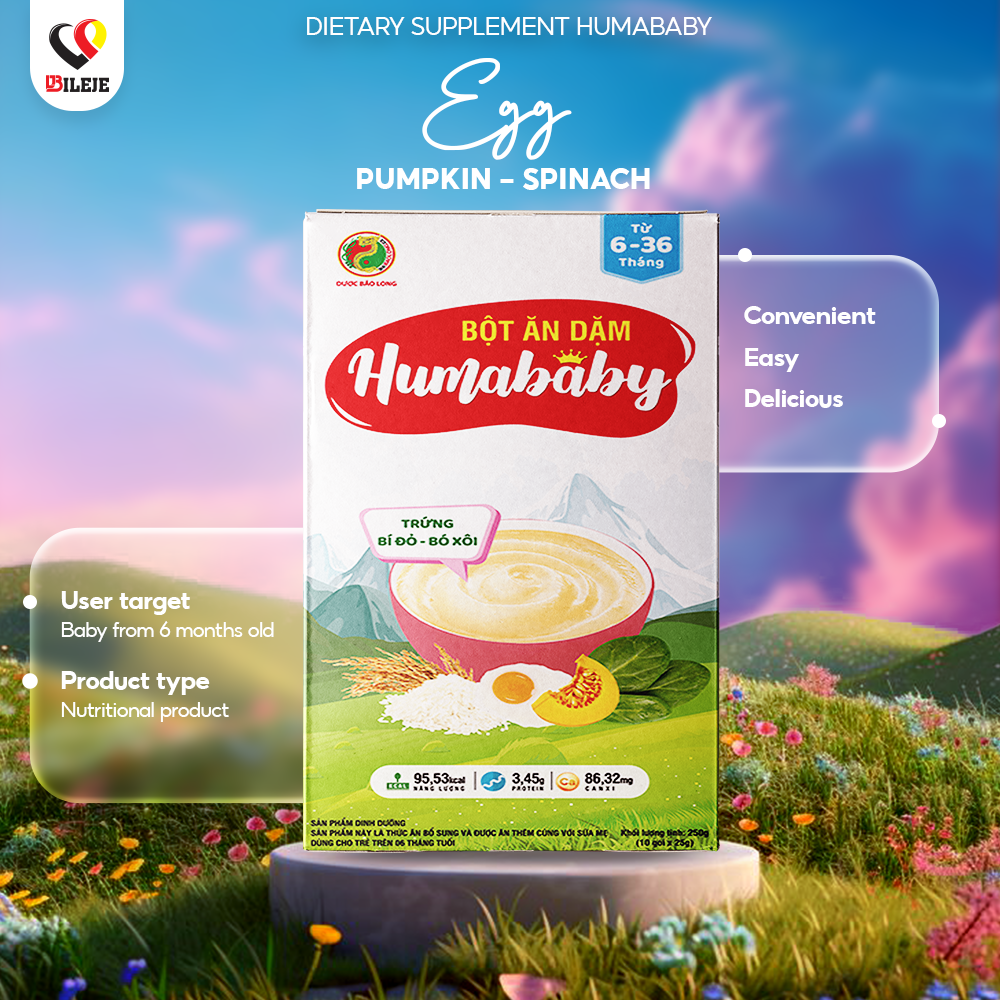 HUMABABY CEREAL WITH EGG, PUMPKIN, SPINACH FLAVOUR