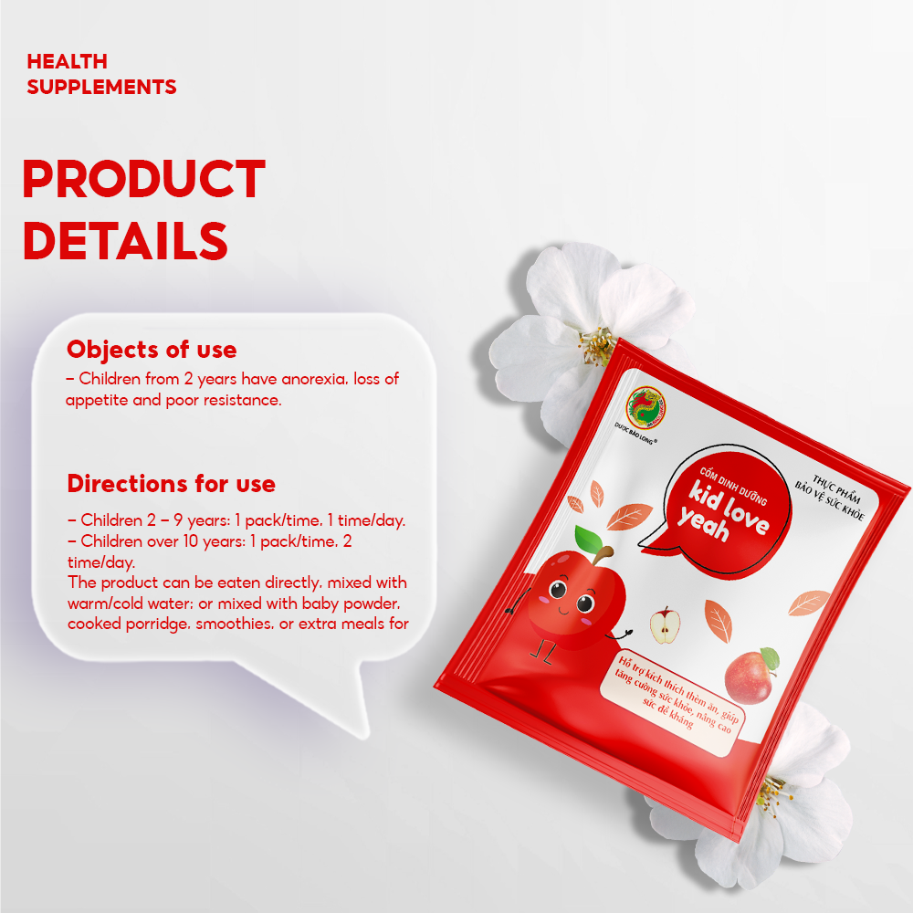 KID LOVE YEAH NUTRTIONAL GRANULES - 이미지 2
