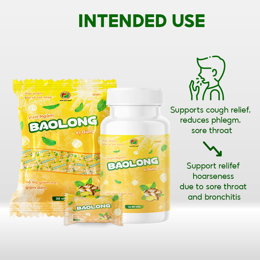 BAOLONG LOZENGES ZINGIBER FLAVOR – Image 3