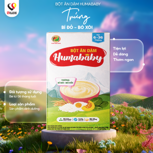 BỘT ĂN DẶM HUMABABY TRỨNG BÍ ĐỎ BÓ XÔI