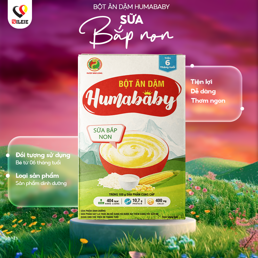 Bột Ăn Dặm Humababy Sữa Bắp Non