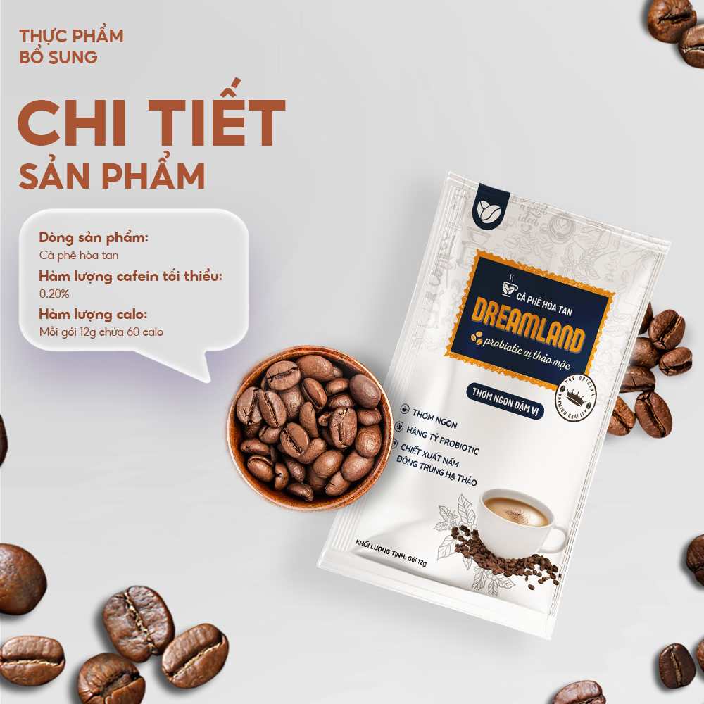 CÀ PHÊ HOÀ TAN DREAMLAND PROBIOTIC VỊ THẢO MỘC - Ảnh 5