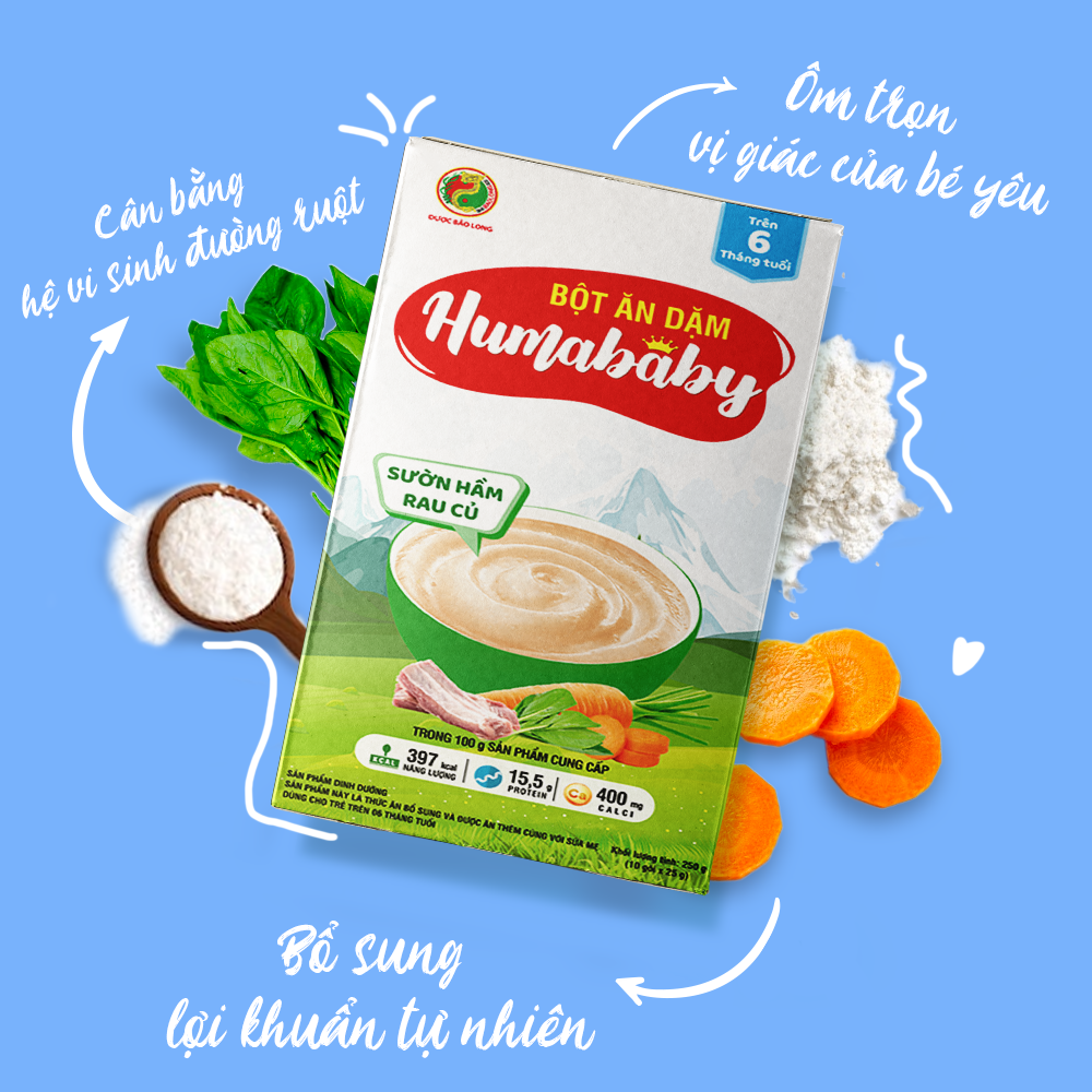 BỘT ĂN DẶM HUMABABY SƯỜN HẦM RAU CỦ - Ảnh 4