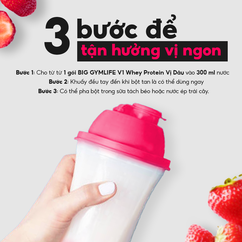 BIG GYMLIFE V1 WHEY PROTEIN VỊ DÂU - Ảnh 2