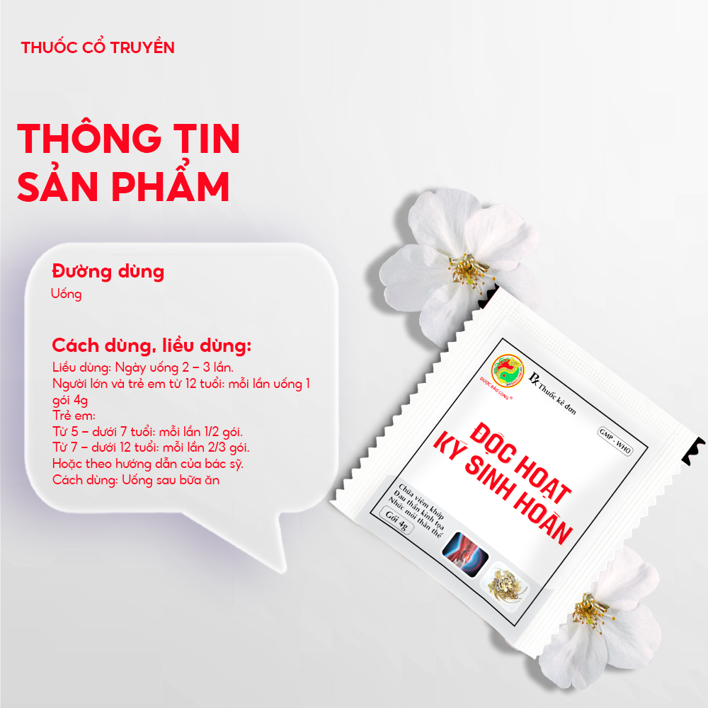 ĐỘC HOẠT KÝ SINH HOÀN - Ảnh 4