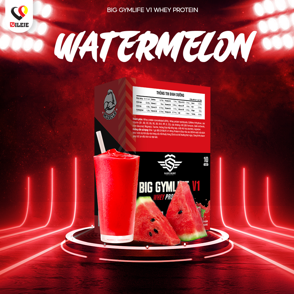 DIETARY SUPPLEMENT BIG GYMLIFE V1 WHEY PROTEIN WATERMELON FLAVOR