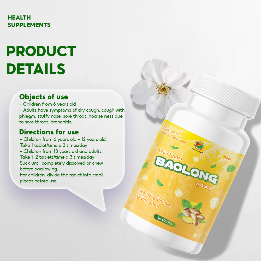 BAOLONG LOZENGES ZINGIBER FLAVOR - Image 2