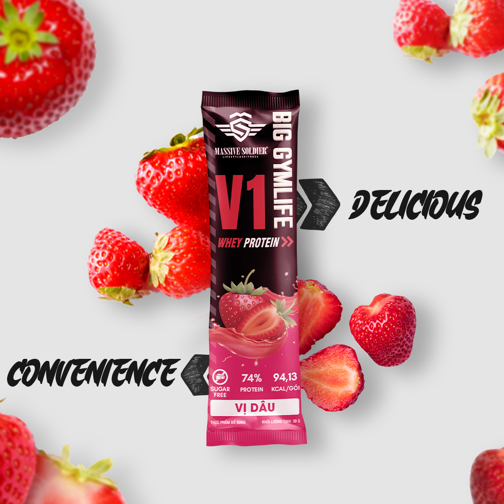 ПИЩЕВАЯ ДОБАВКА BIG GYMLIFE V1 СЫВОРОТОЧНЫЙ ПРОТЕИН СО ВКУСОМ КЛУБНИКИ — изображение 6