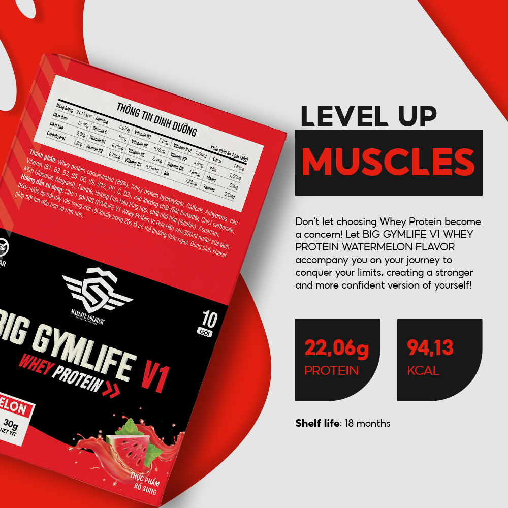 DIETARY SUPPLEMENT BIG GYMLIFE V1 WHEY PROTEIN WATERMELON FLAVOR — изображение 4