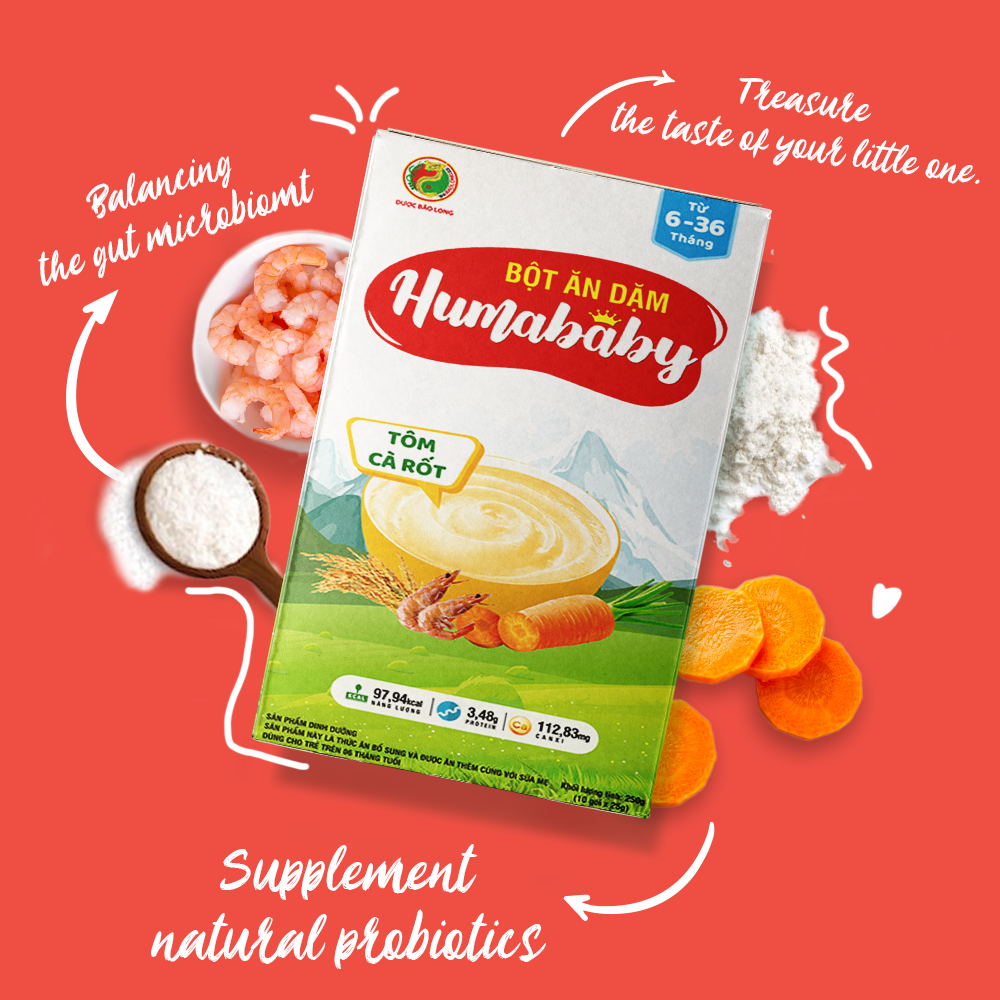 HUMABABY CEREAL WITH SHRIMP, CARROT FLAVOUR – Image 2
