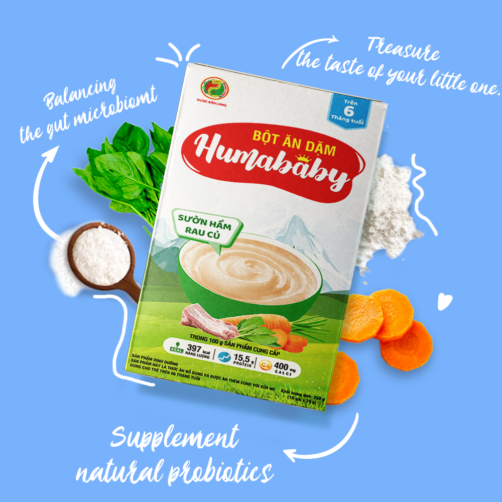 HUMABABY 炖排骨蔬菜味麦片 - 图片 2