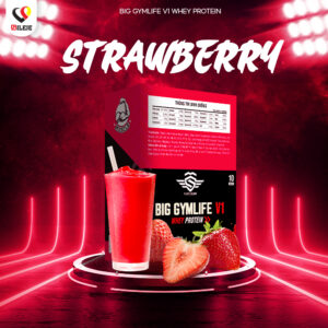 बिग जिमलाइफ़ V1 व्हे प्रोटीन – स्ट्रॉबेरी फ्लेवर